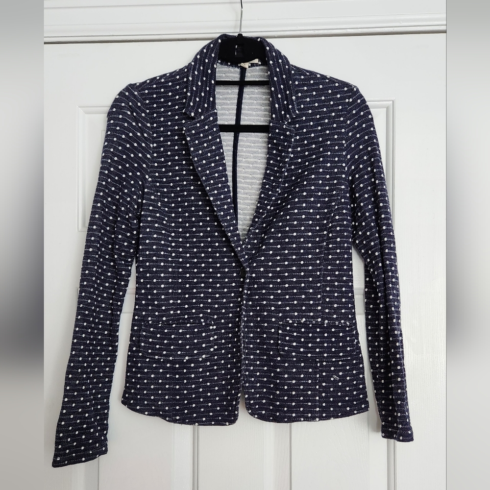 Maison Jules Light Weight Polka Dot Blazer